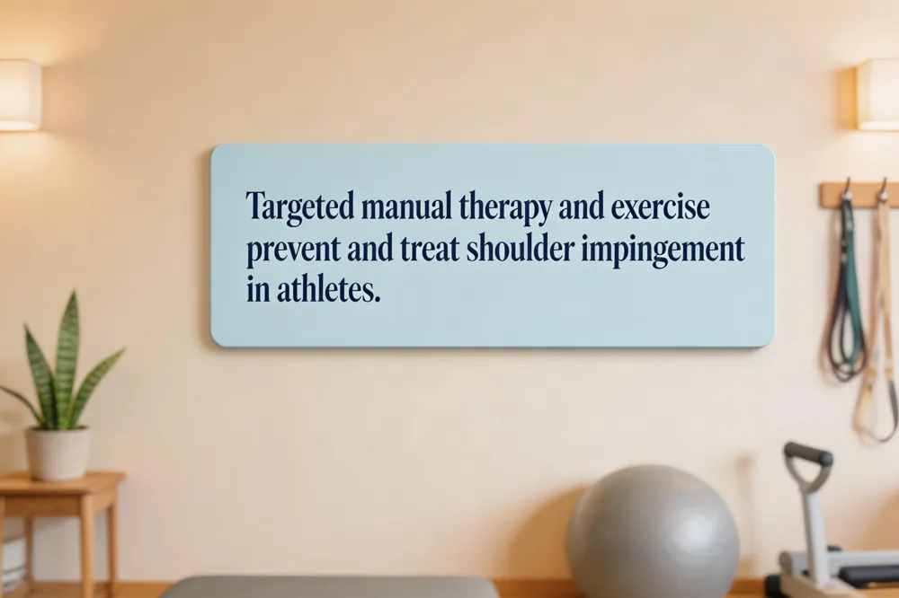 Targeted manual therapy and exercise prevent and treat shoulder impingement in athletes.