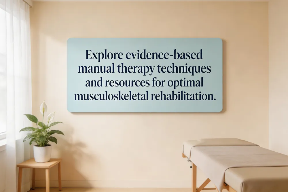 Explore evidence‑based manual therapy techniques and resources for optimal musculoskeletal rehabilitation.