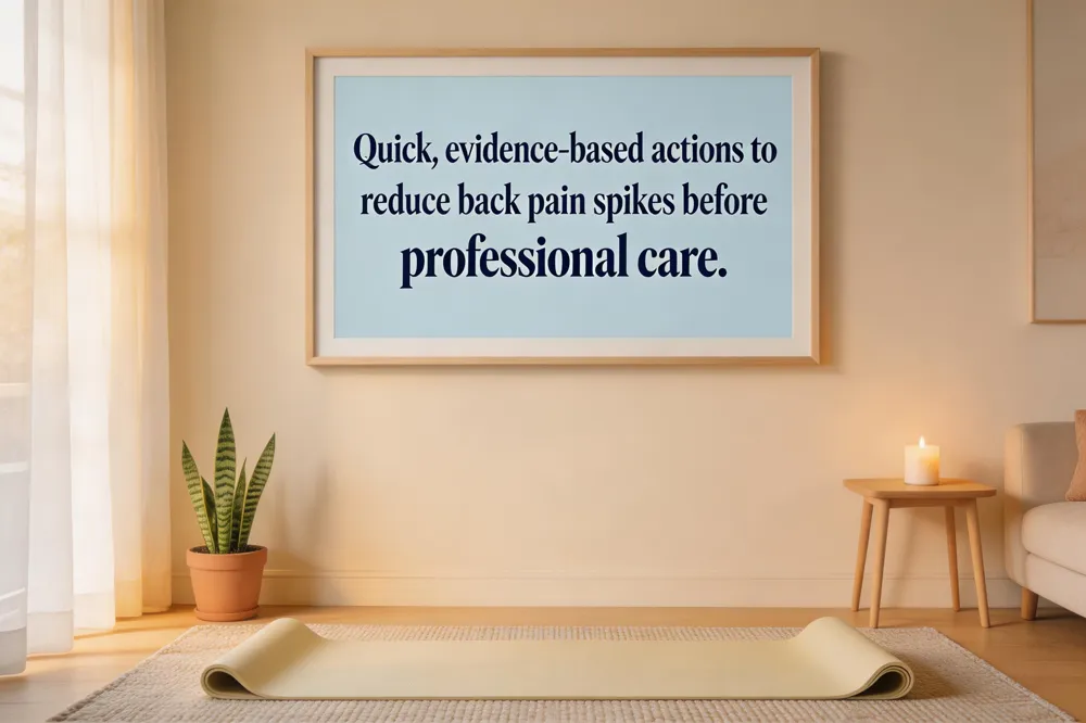 Quick, evidence‑based actions to reduce back pain spikes before professional care.
