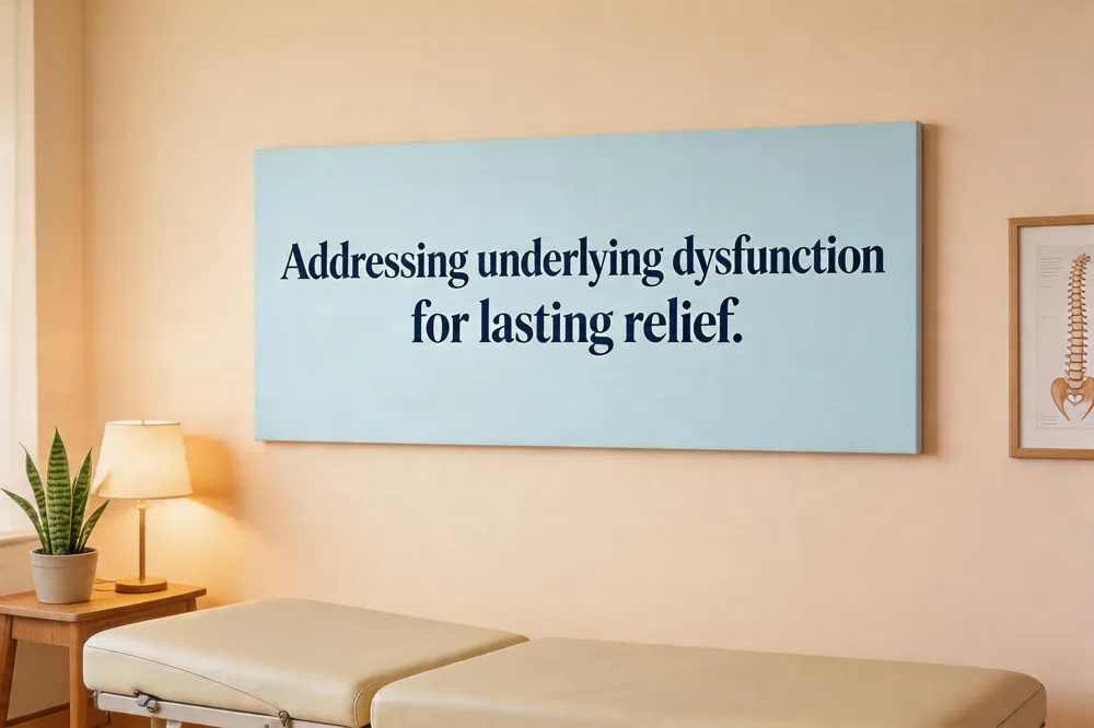 Addressing underlying dysfunction for lasting relief.