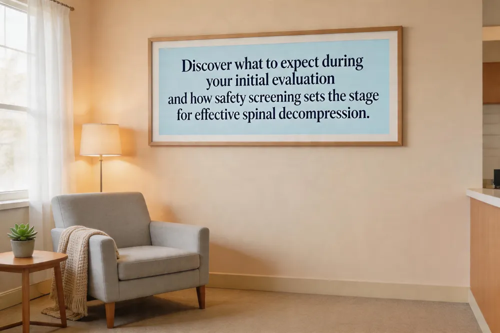 Discover what to expect during your initial evaluation and how safety screening sets the stage for effective spinal decompression.