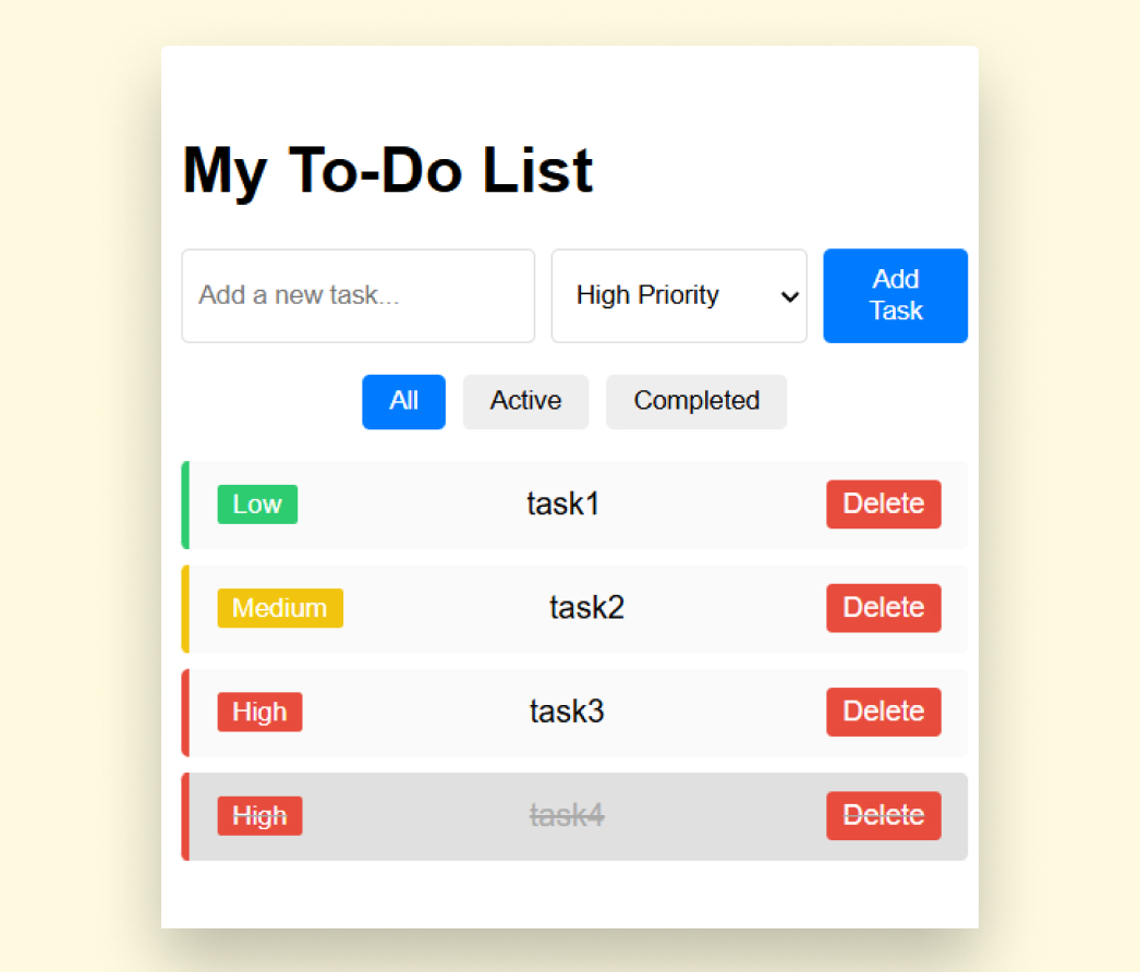 A mockup of a project
