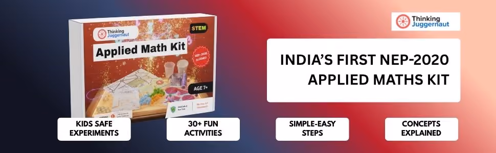 Box of Thinking Juggernaut Applied Math Kit for ages 7+ with safe experiments and 30+ fun activities.