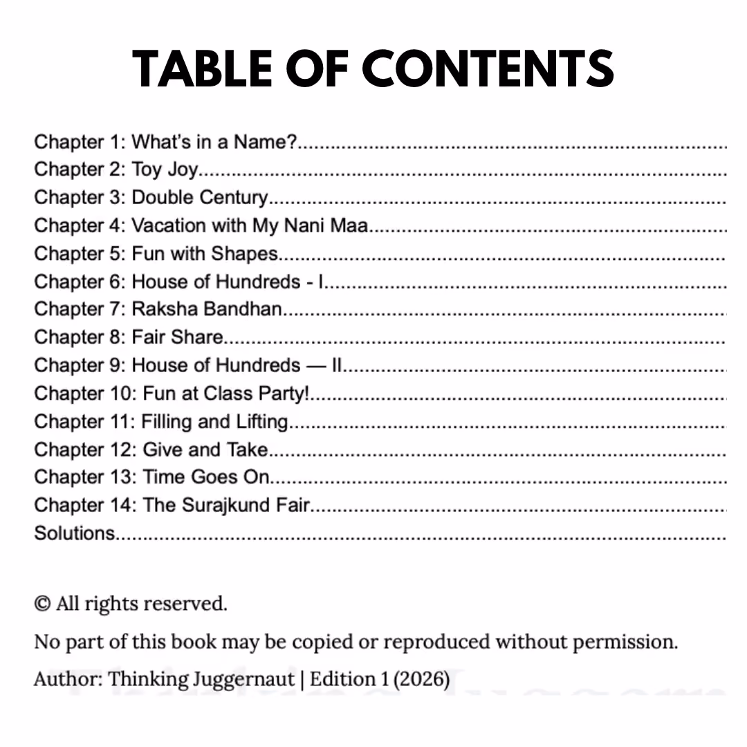 Table of contents listing 14 chapters with titles and a solutions section for a 2026 book edition.
