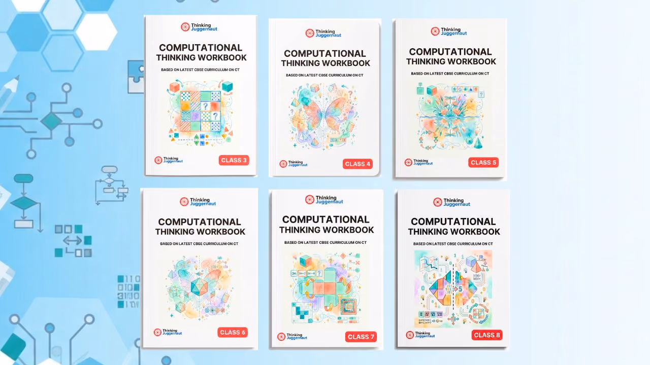 Thinking Juggernaut CBSE Computational Thinking workbooks for Classes 3 to 8
