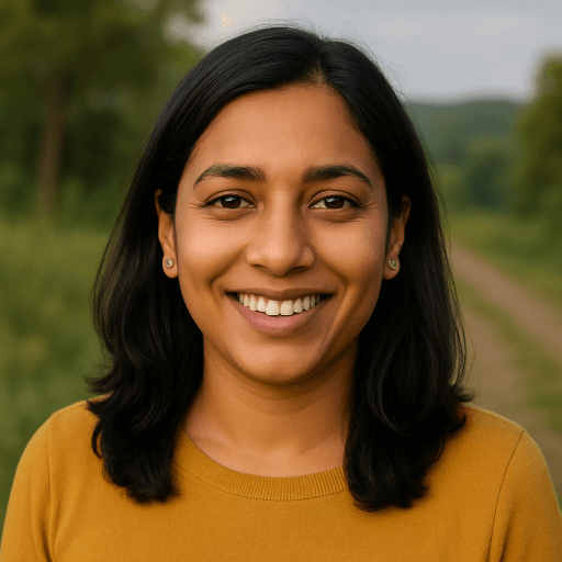 Uploaded outdoor selfie of a woman in a yellow top for creating professional AI headshots