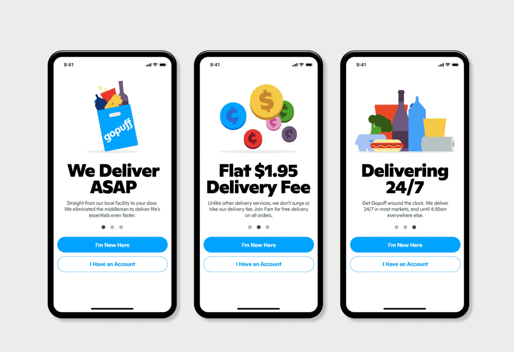 gopuff app screens for promo offers