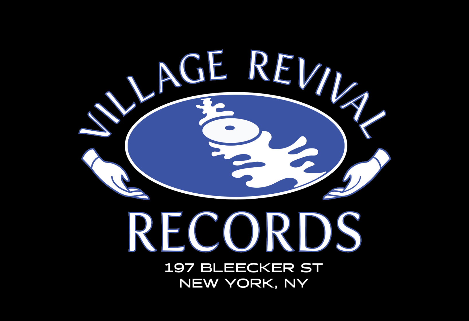 Village Revival Records of NY logo on black background