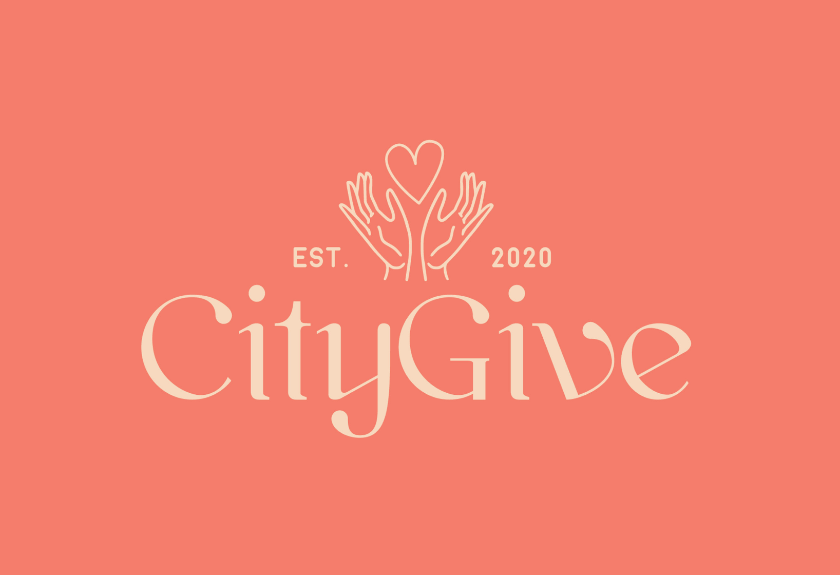 CityGive logo on a peach background
