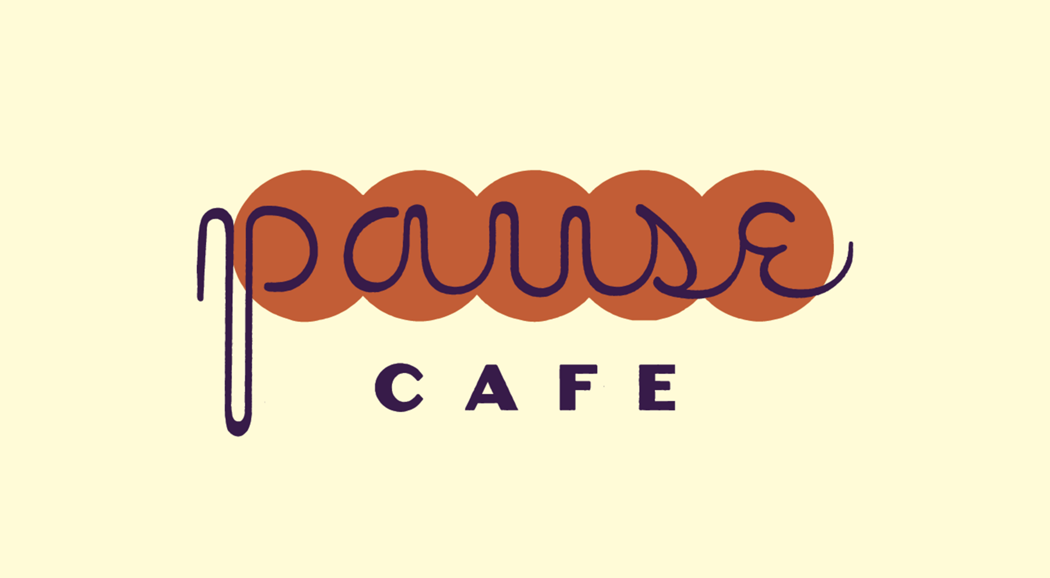 Pause Cafe logo on off-white background