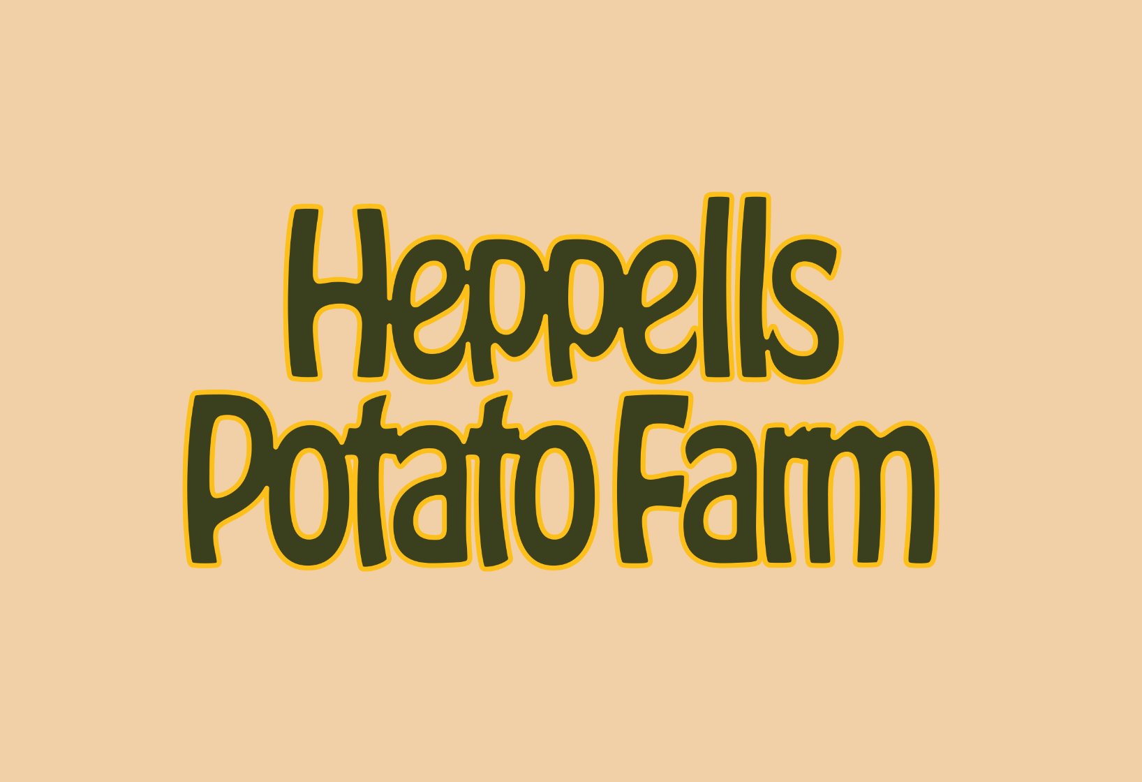 Heppell's Potato Farm logo on off-white background