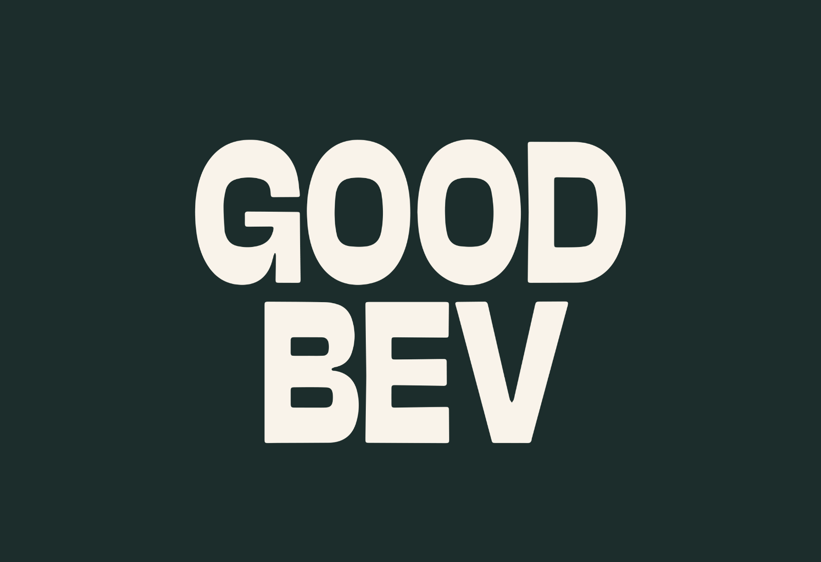 Good Bev logo on green background