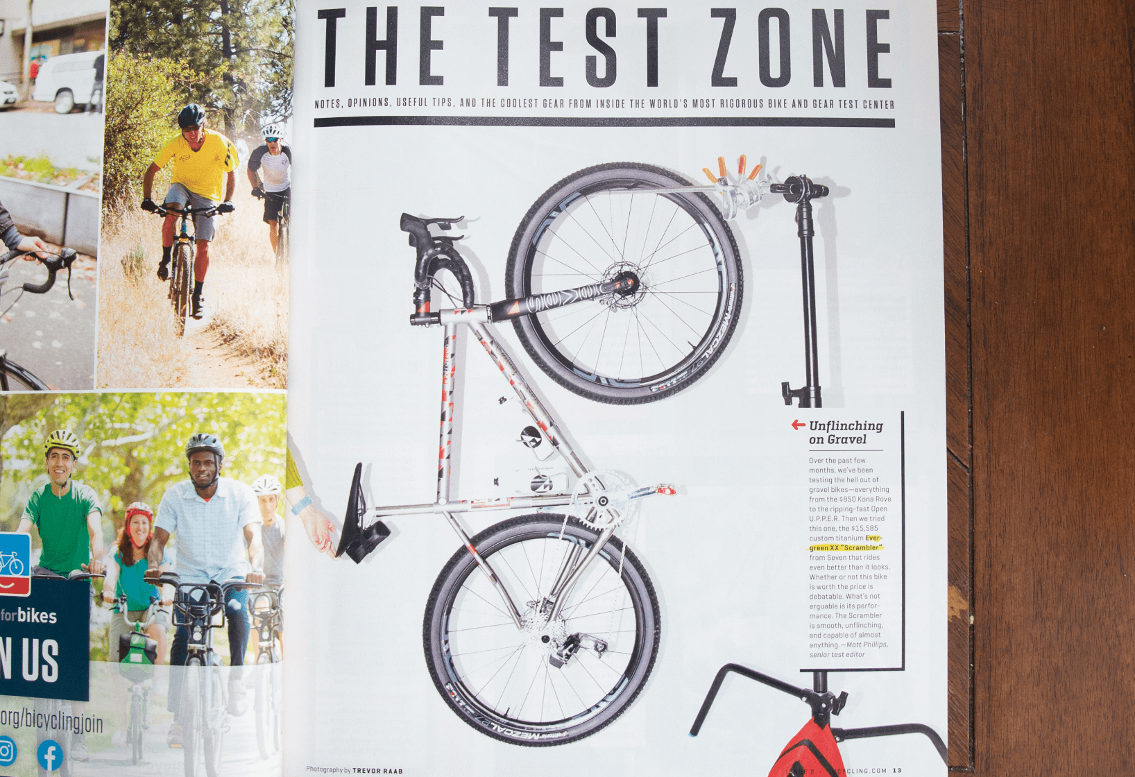 gear page for Bicycling Magazine