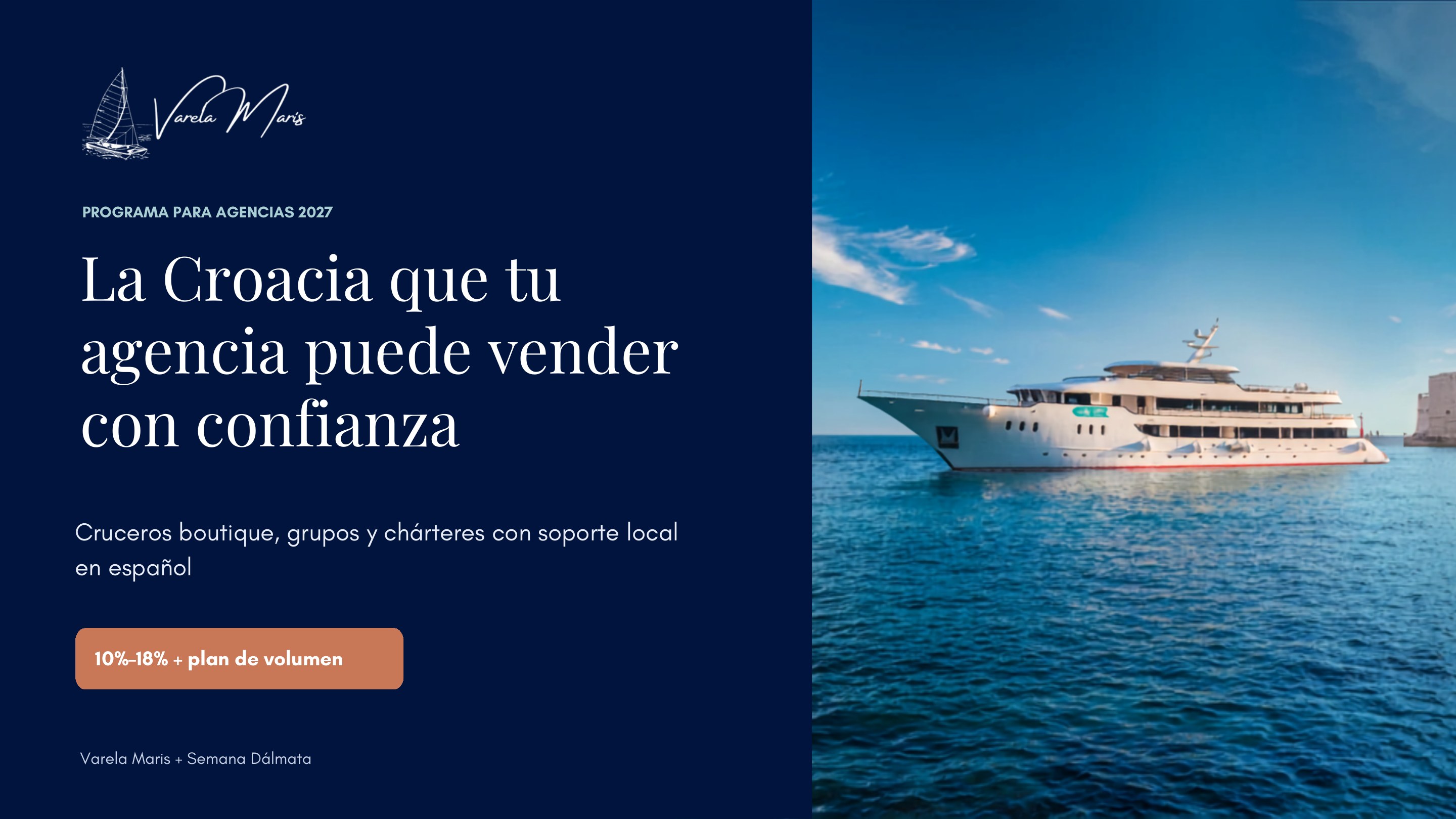 Presentación Semana Dálmata para agencias 2027, página 1 de 11