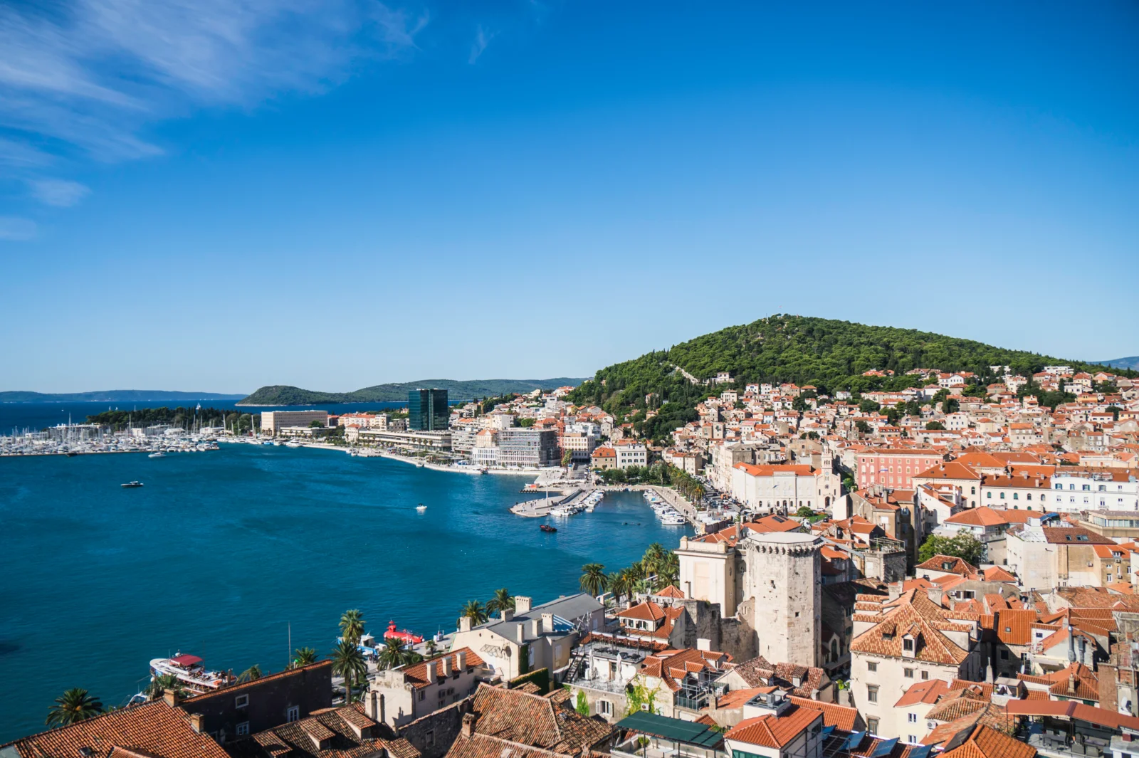 Islas del sur desde Split · costa de Croacia