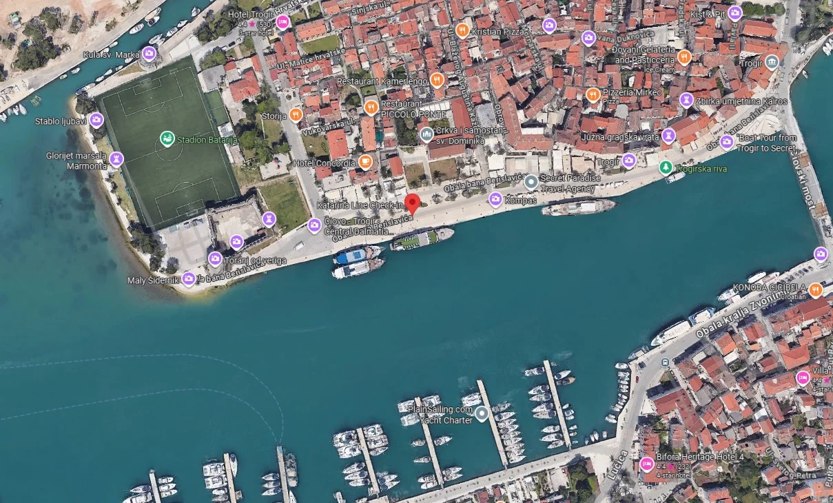 Trogir · recorrido de Dalmacia en bicicleta, desde Trogir