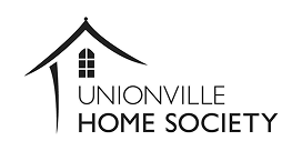 Logo of Unionville Home Society featuring a stylized house with a window above the organization name.