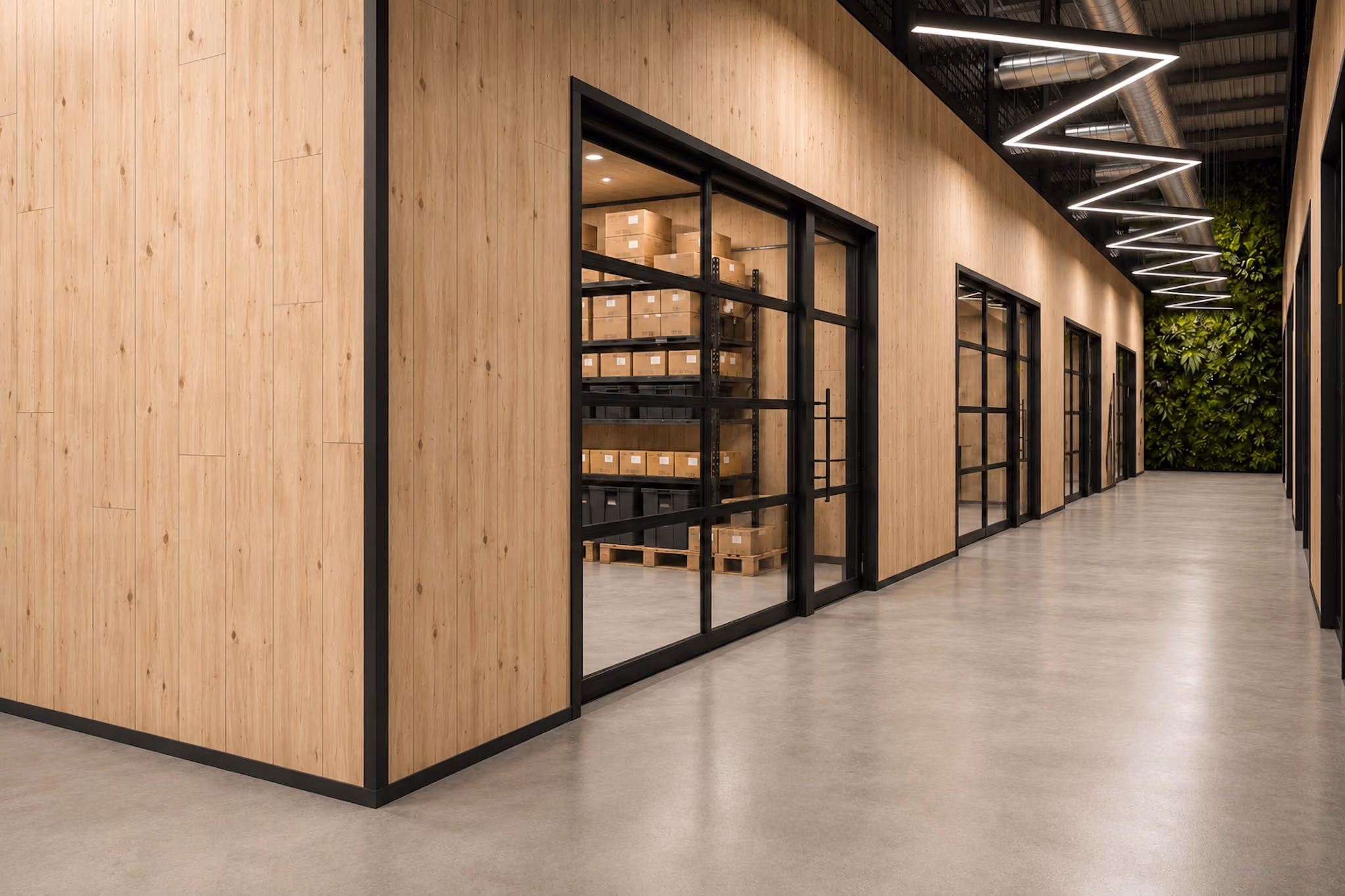 Private warehouse units with loading and drive-up access at Loloft