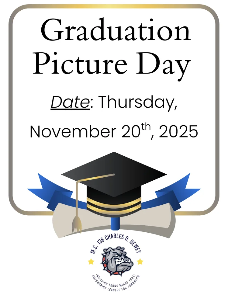 Graduation Picture Day announcement for Thursday November 20 2025