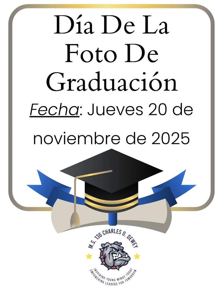 Graduation photo day announcement flyer for November 20 2025