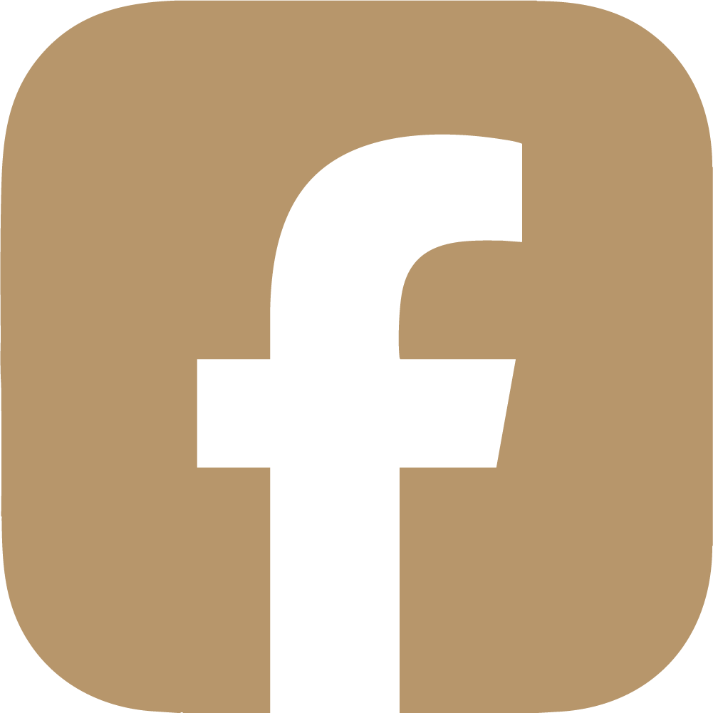 A beige Facebook logo