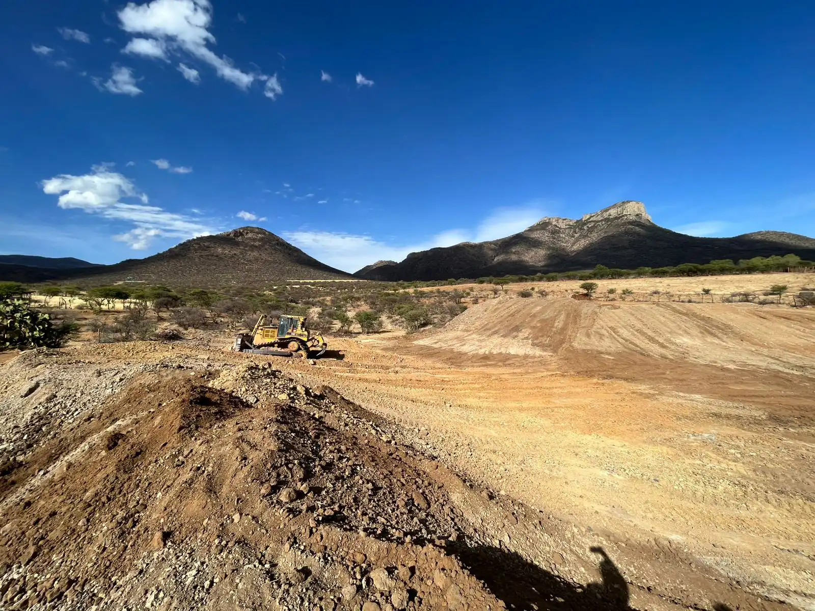 Area at Avino Mine - tractor in background
