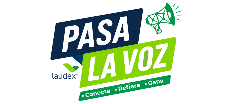 Pasa la Voz — Laudex · Conecta · Refiere · Gana