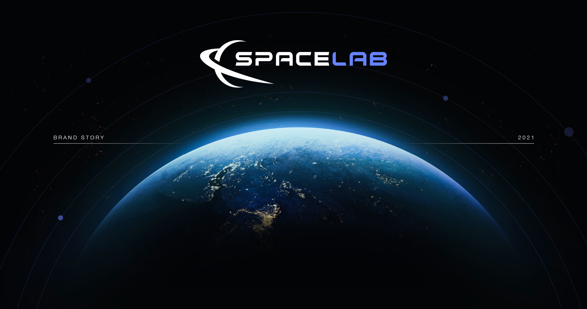 SpaceLab logo in space above planet earth