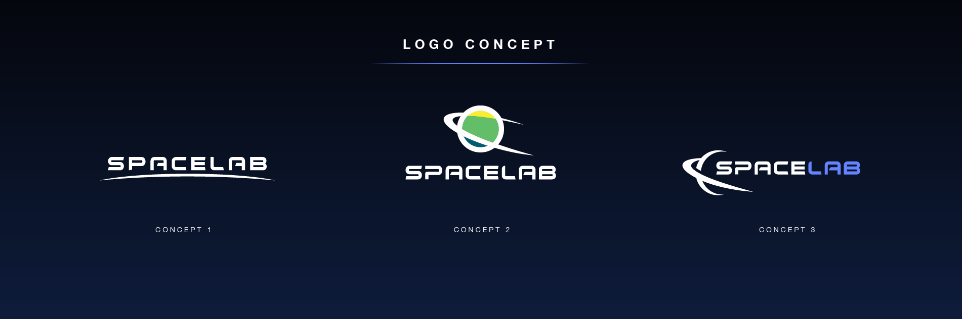 SpaceLab's initial logo concepts