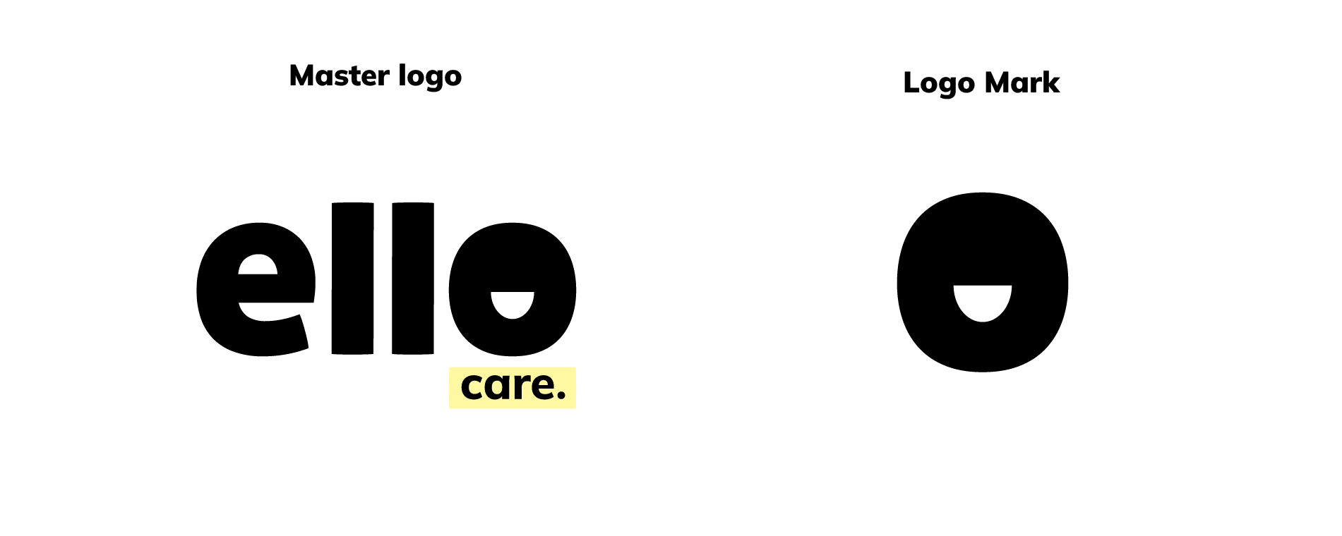 Ello care master logo and logo mark