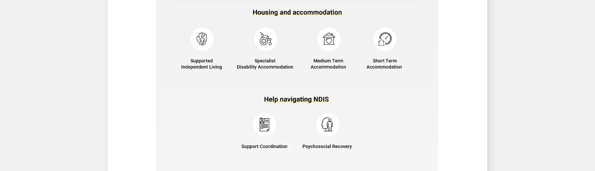 Home page scrolling - Housing and accommodation