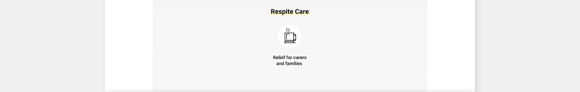 Home page scrolling - Respite Care