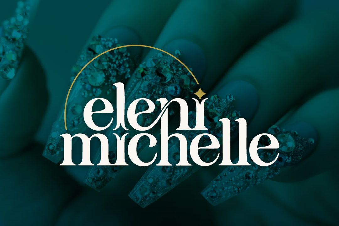 Custom nail technician logo design featuring elegant typography and luxury branding for professional beauty services