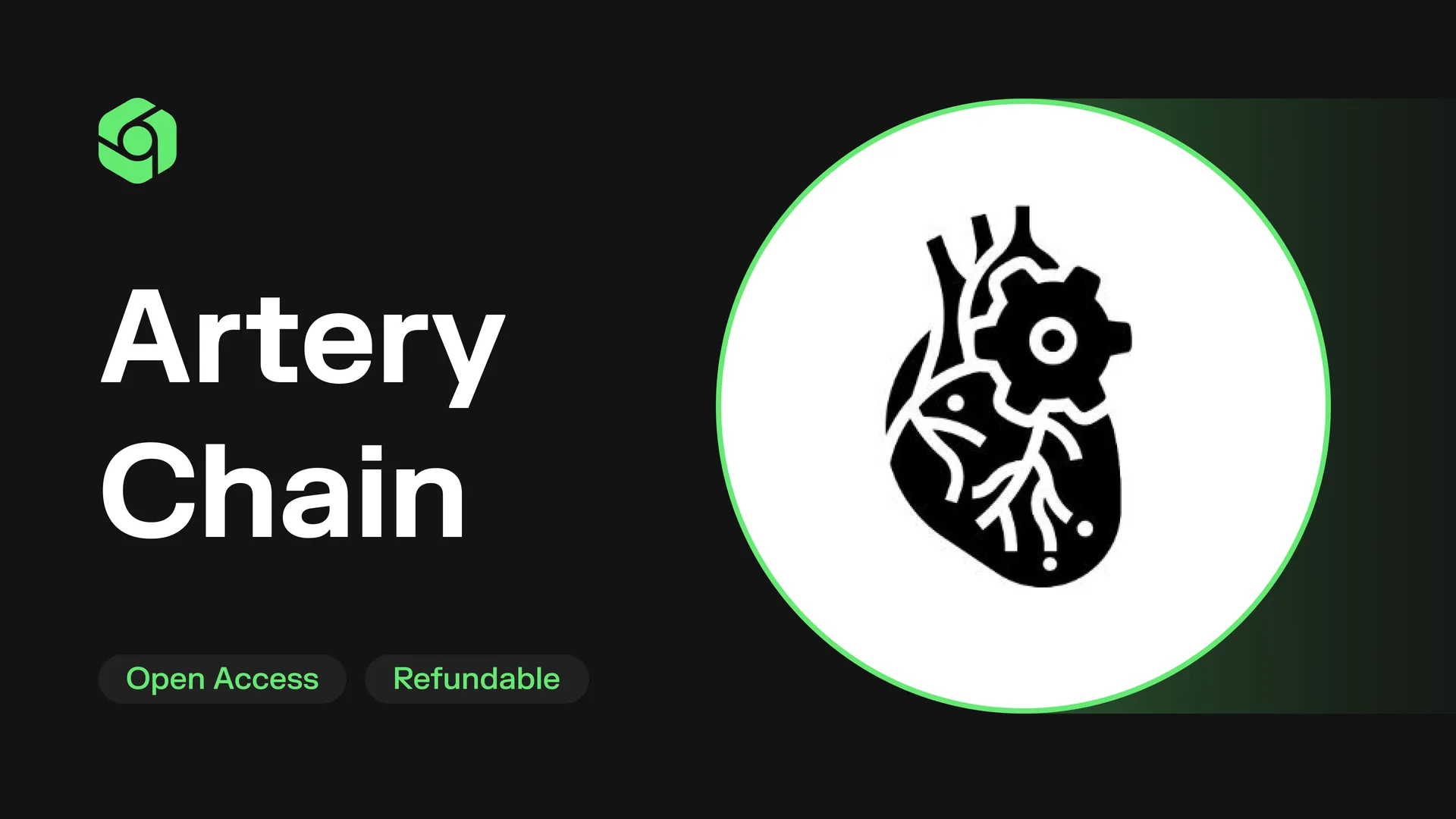 Artery Chain IDO card on CoinTerminal marked Open Access and Refundable