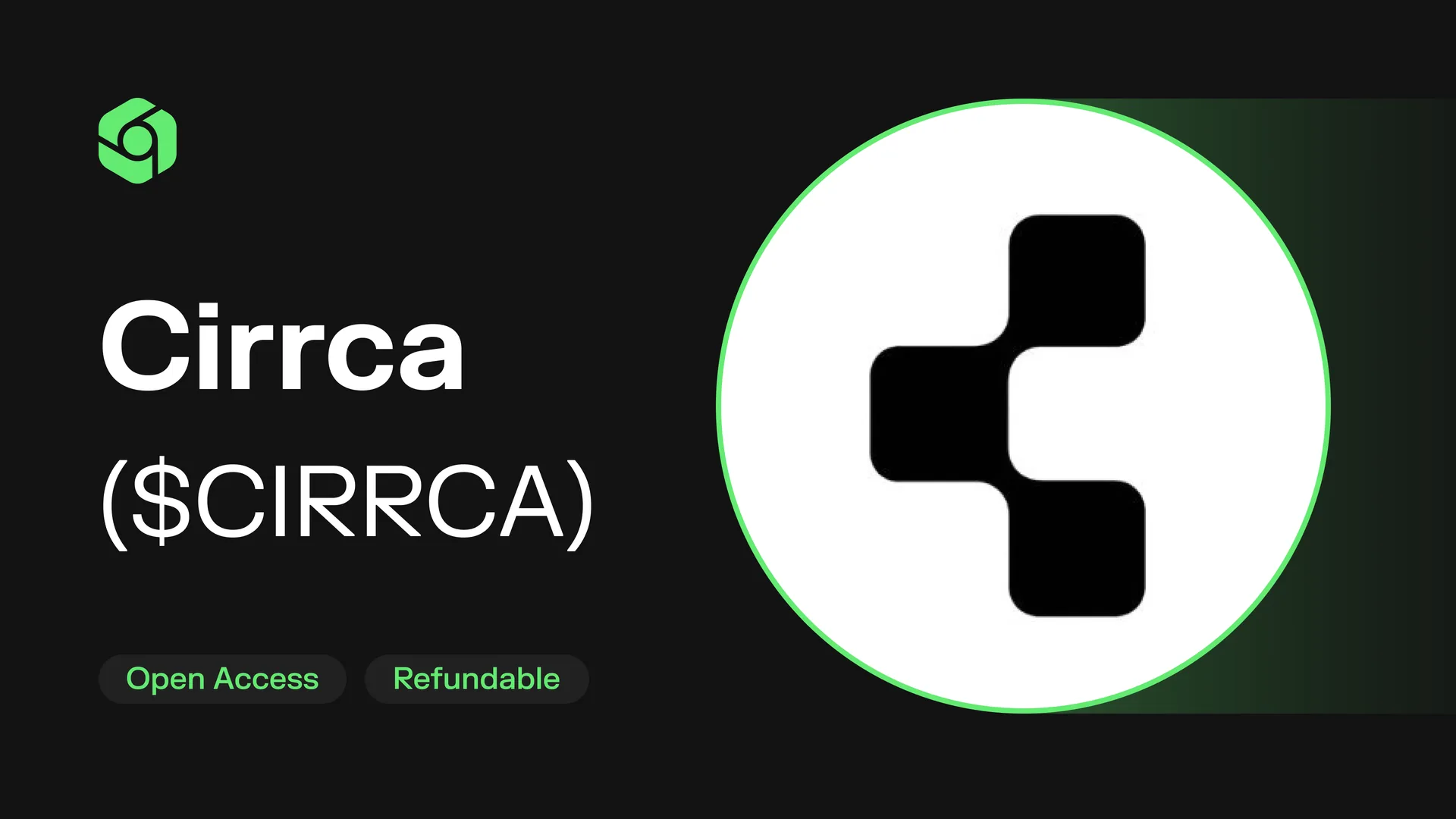 Cirrca ($CIRRCA) IDO card on CoinTerminal marked Open Access and Refundable