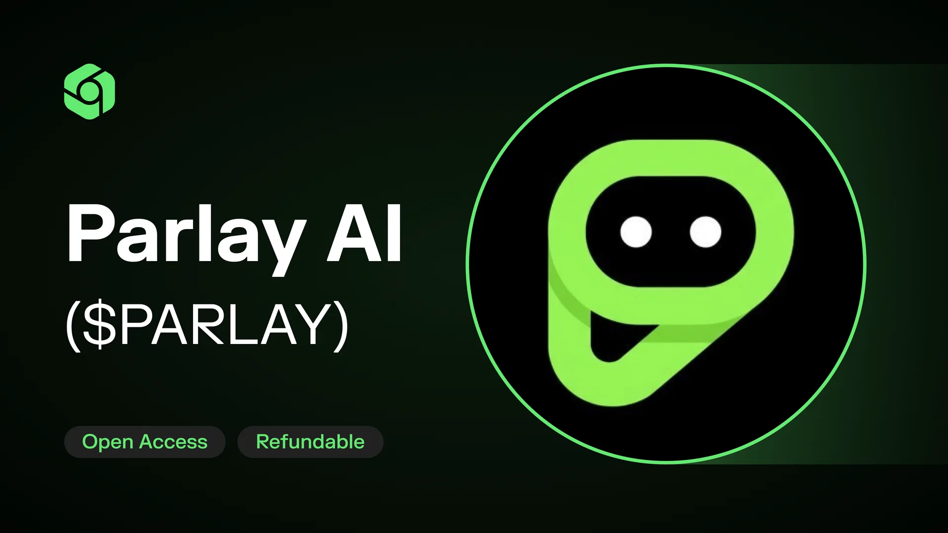 Parlay AI ($PARLAY) IDO card on CoinTerminal marked Open Access and Refundable