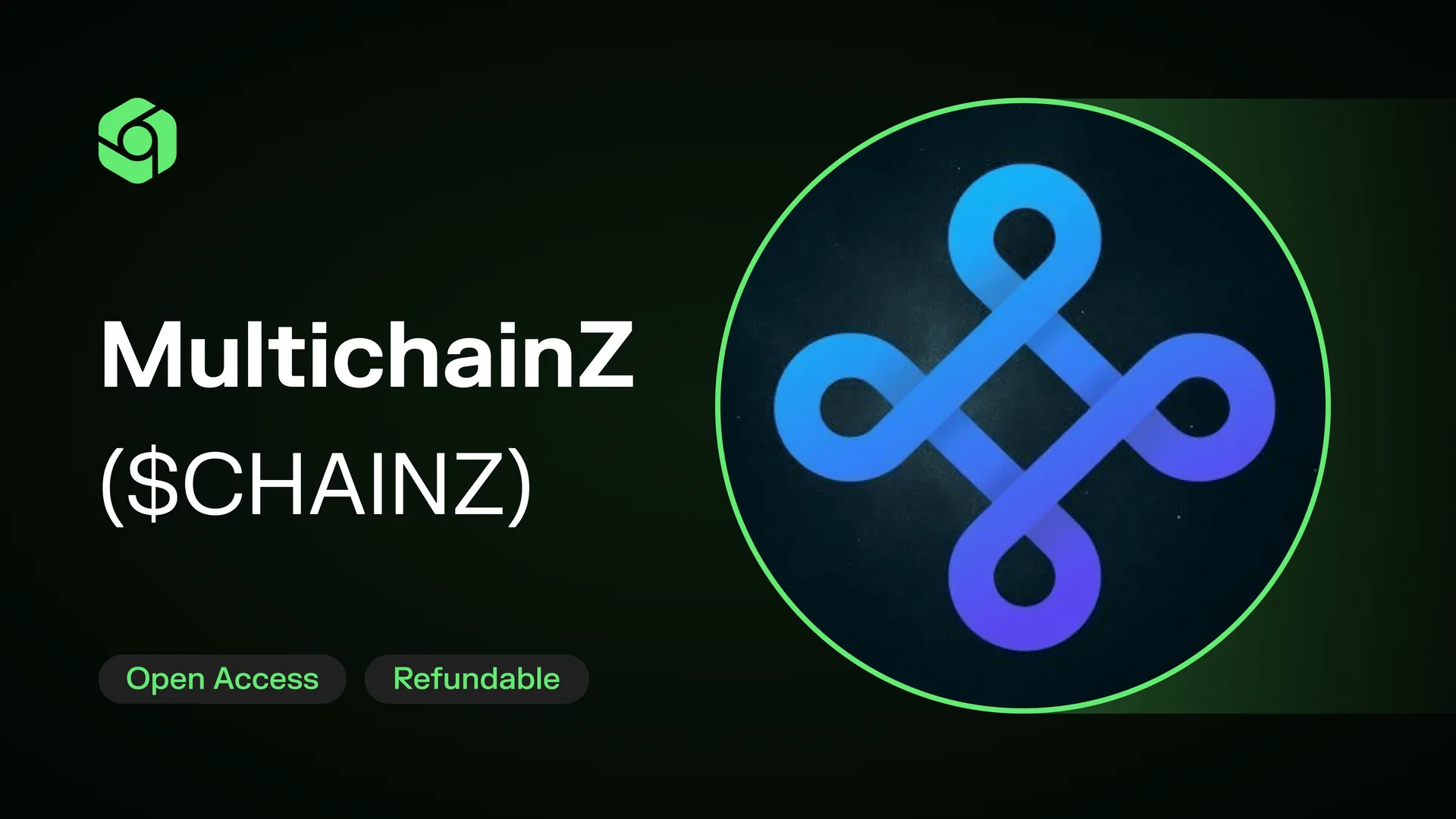 MultichainZ ($CHAINZ) IDO card on CoinTerminal marked Open Access and Refundable
