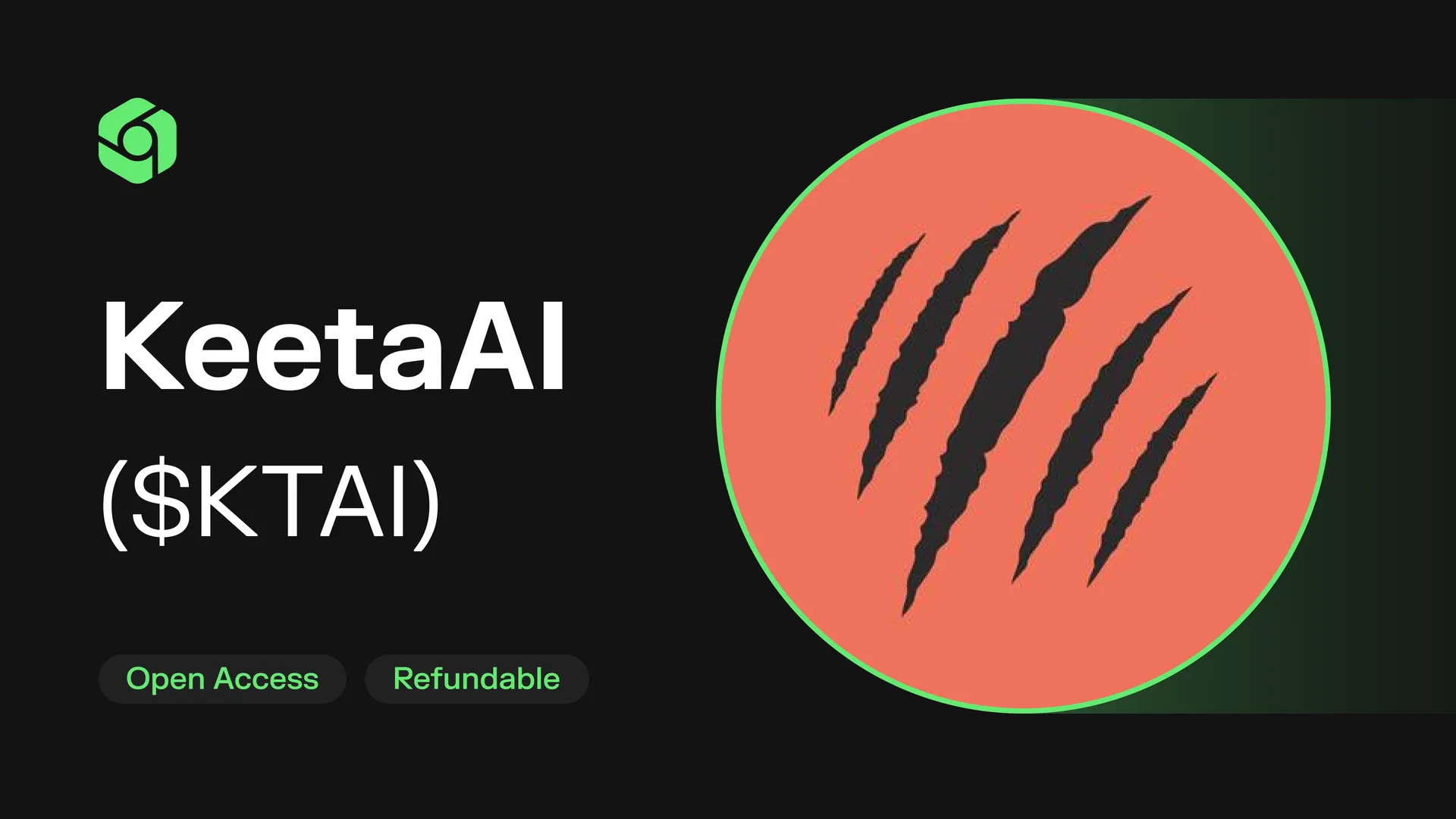 KeetaAI ($KTAI) IDO card on CoinTerminal marked Open Access and Refundable