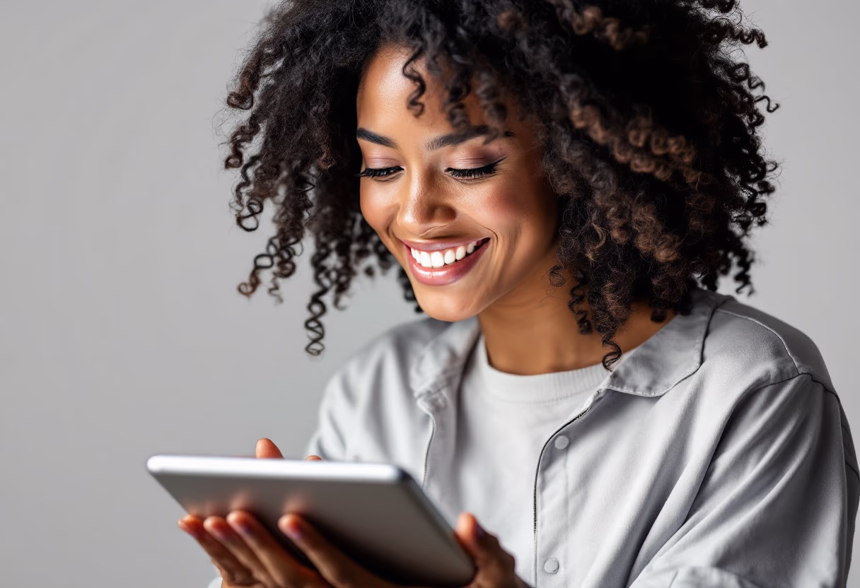 image of an individual providing support assistance (for a productivity tools business)