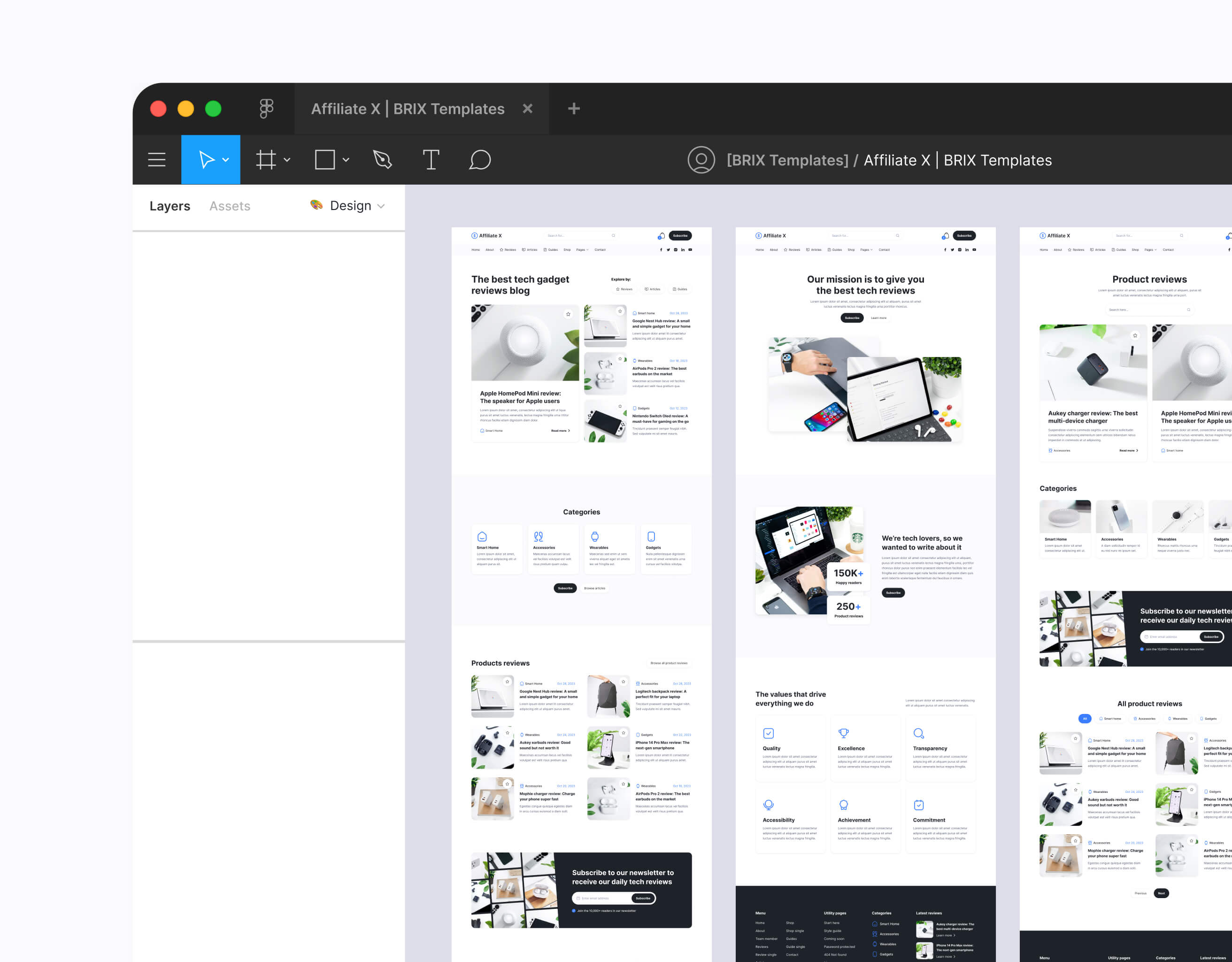 Affiliate X - Figma File Included - Affiliate Blog Site Webflow Template
