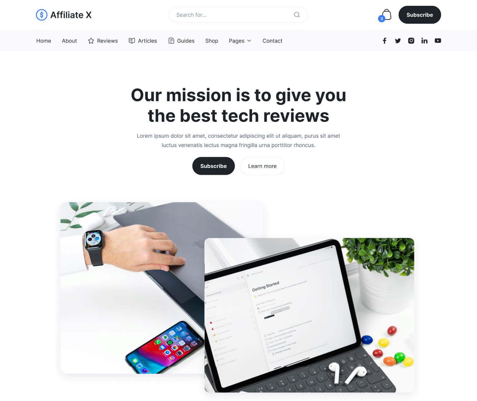 Affiliate X - About Page - Affiliate Blog Site Webflow Template