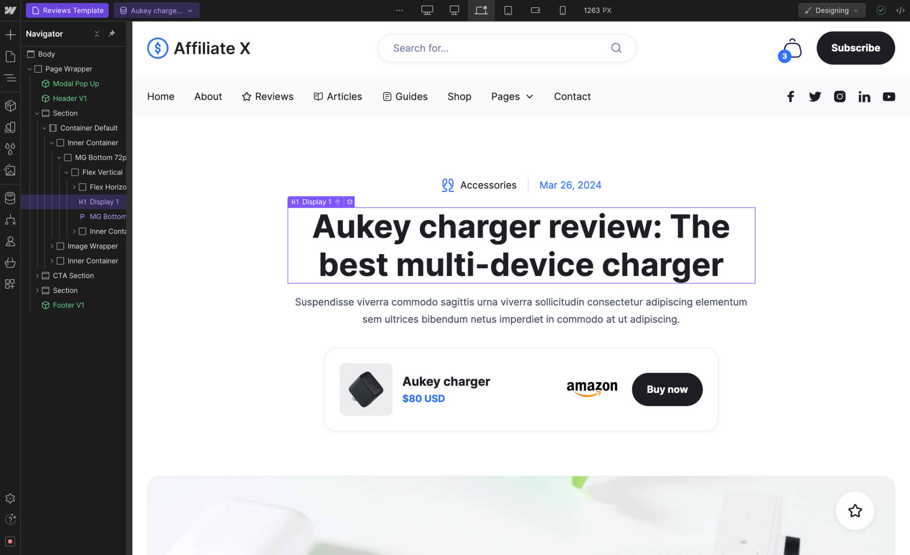 CMS Page - Affiliate X Webflow Template