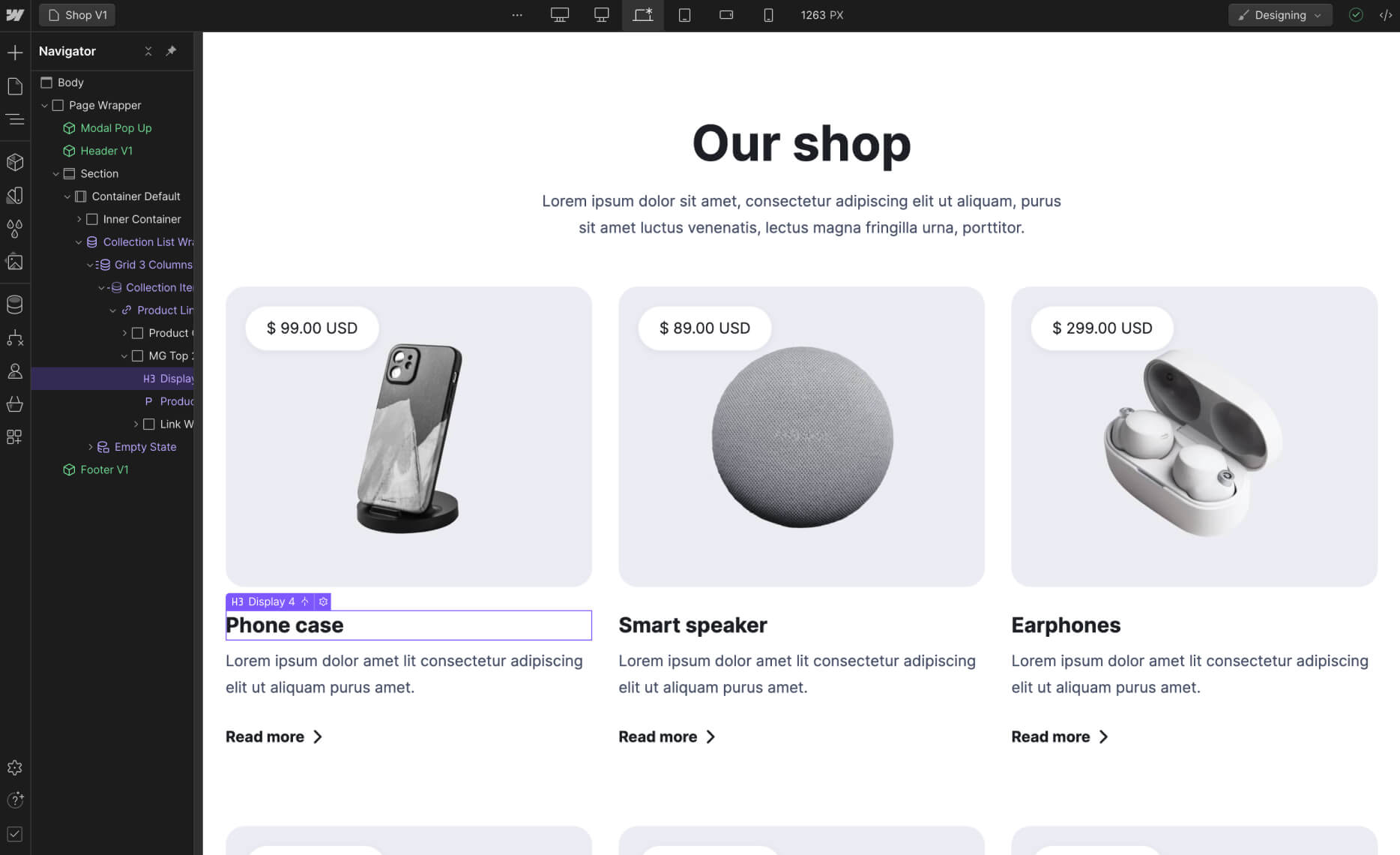 eCommerce Content - Affiliate X Webflow Template