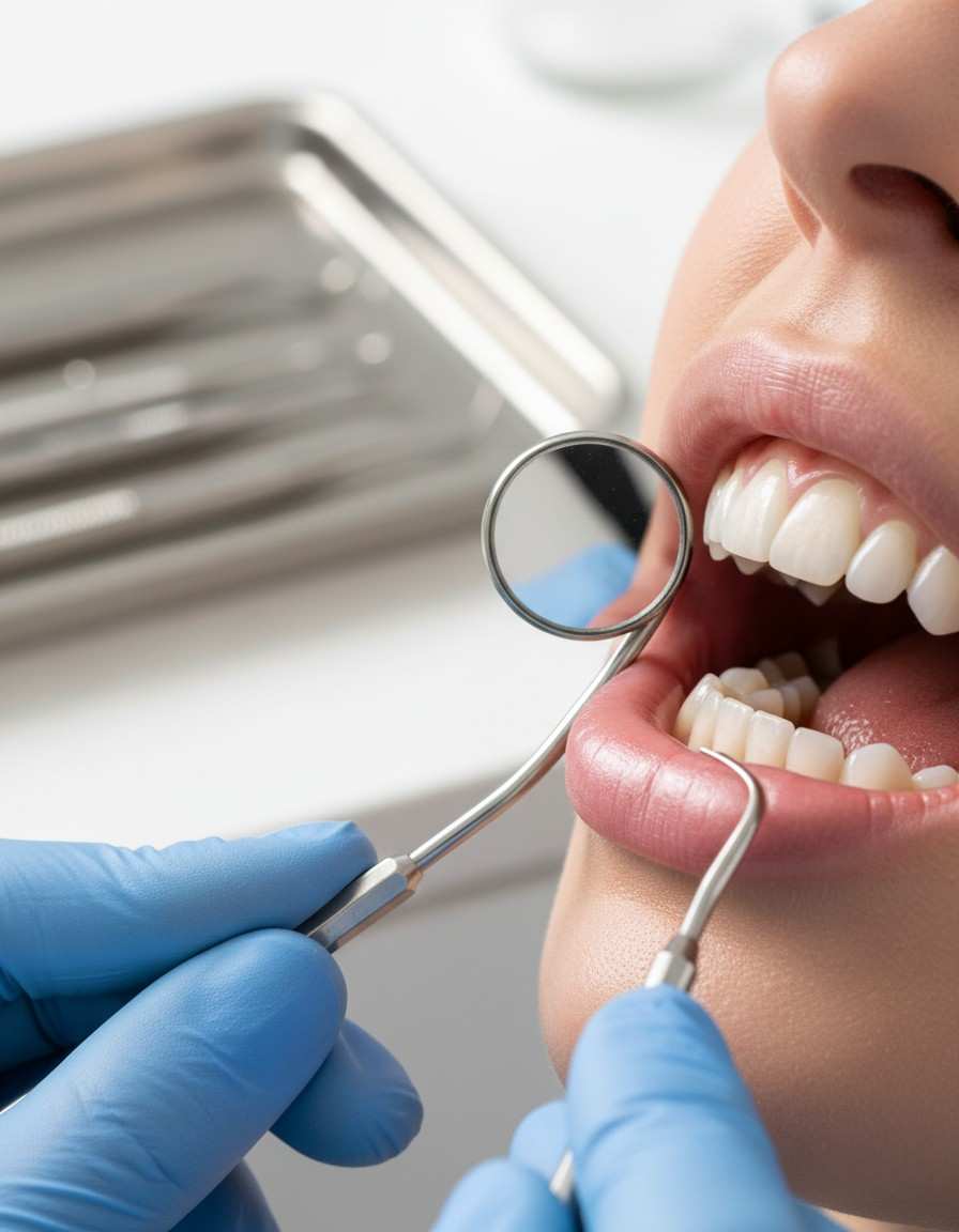 Professional cosmetic dentist with patient in Dubai clinic