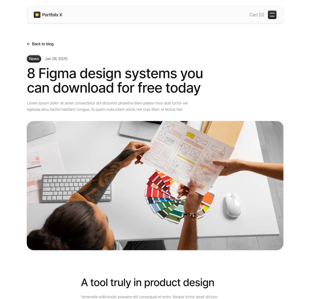 Portfolix X - Blog Post Page - Personal Portfolio Webflow Template