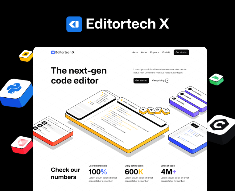 Editortech X Project - Portfolix X Webflow Template