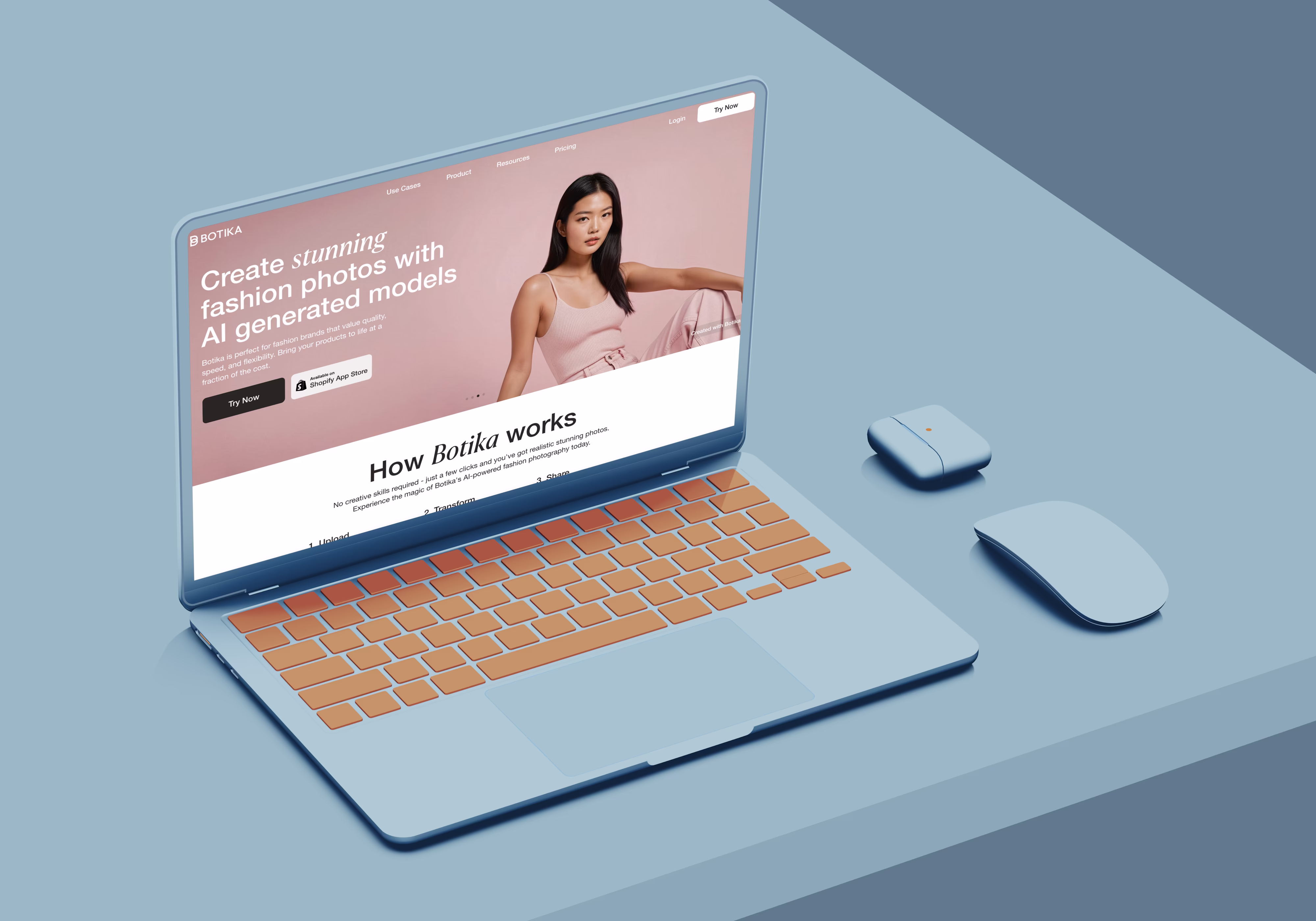 Botika laptop mockup