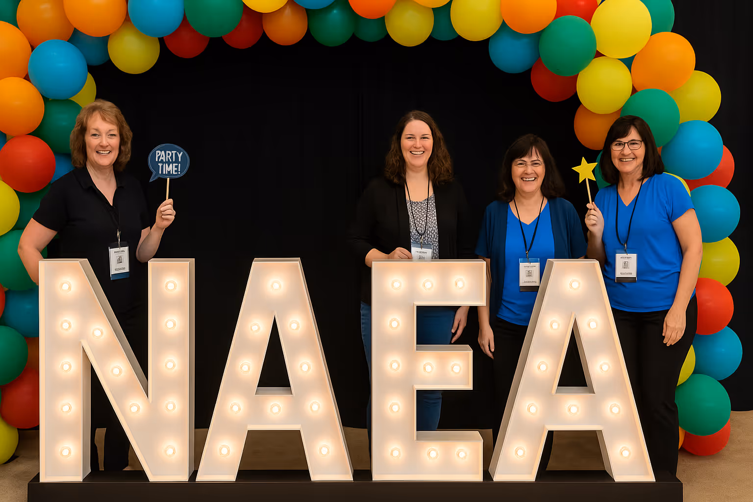Teachers celebrating at the NAEA annual conference