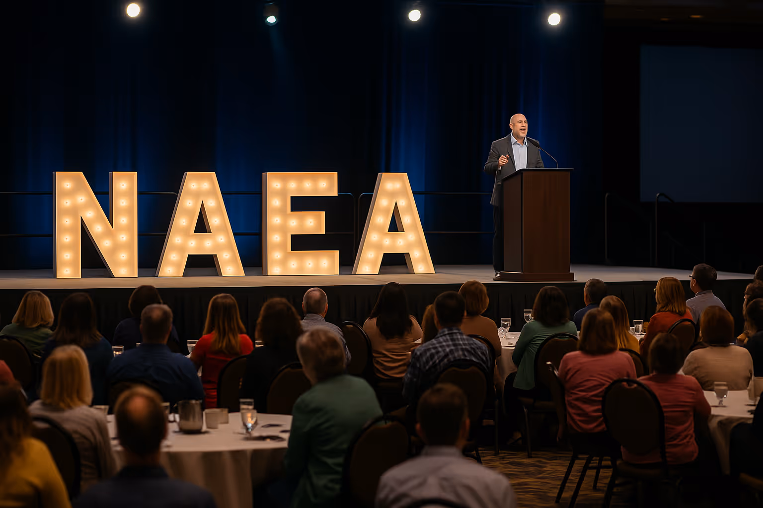 The main stage at the NAEA conference