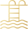 Icon of a swimming pool ladder with water waves below.